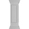 Ekena Millwork 12"W x 40"H Corner Newel Post with Panel, Flat Capital & Base Trim (Installation kit included) NWL12X40CPF0B0 - alternate 3